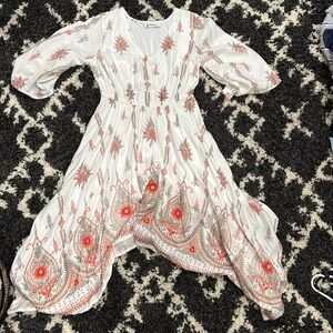 Layover white long sleeve dress styled